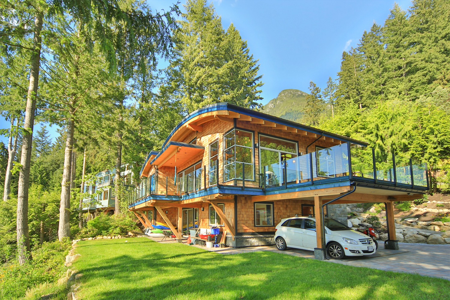 Vancouver Oceanview home with red cedar roof