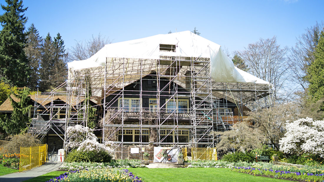 Stanley Park Pavilion, Cedar Roof Installation